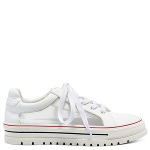 Size 8 Bright White Mesh Jessica Simpson Jayxe Sneaker converse chucks style